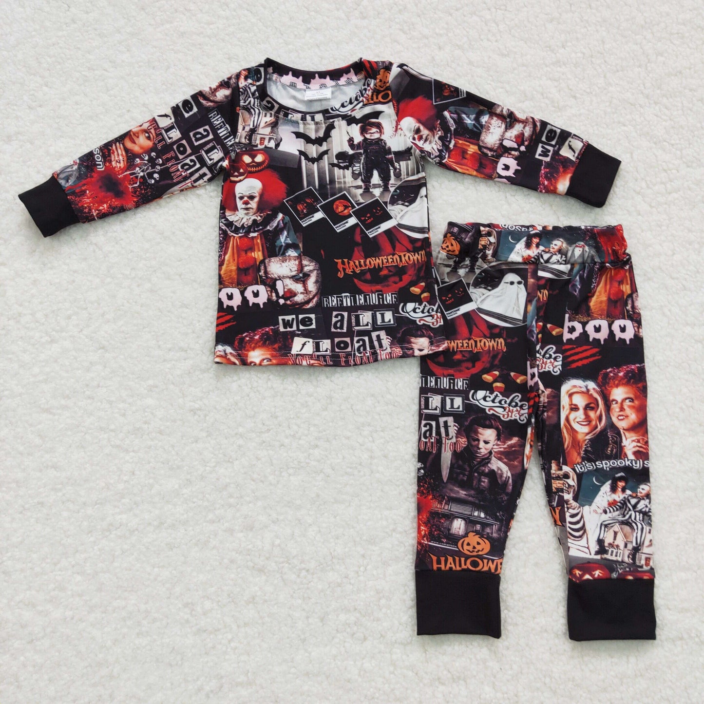 BLP0259 Baby Kids Long Sleeves Pants Halloween Outfit Pajamas