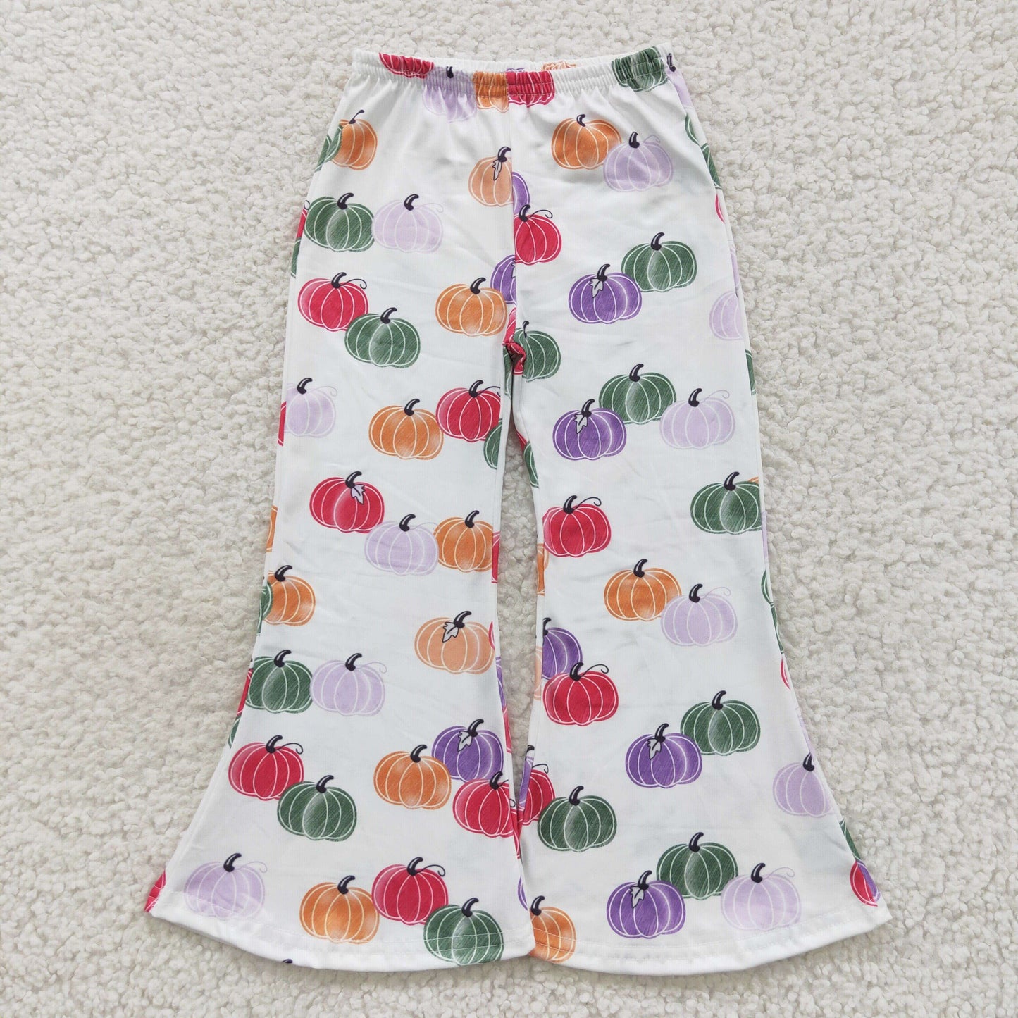 P0196 Baby Girl Pumpkin Bell Bottom Pants