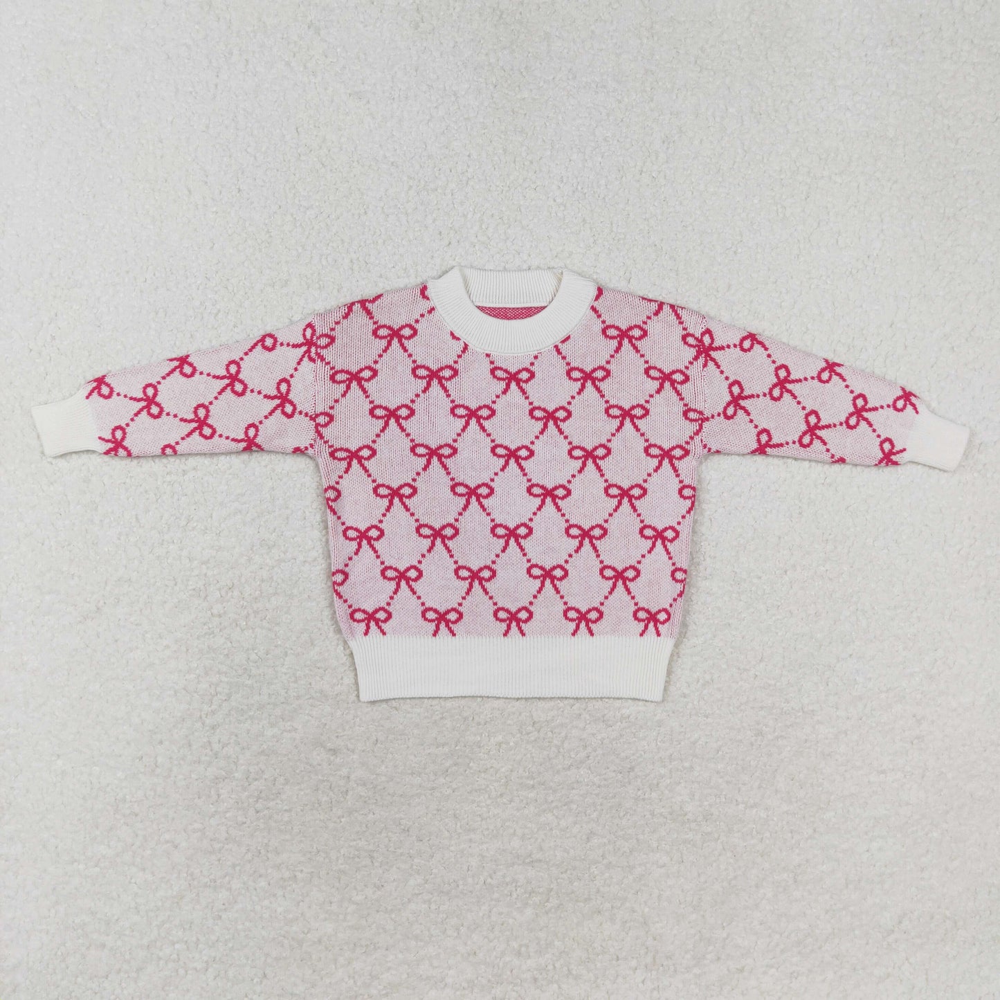 Baby Girl Pink Bows Long Sleeves Sweater