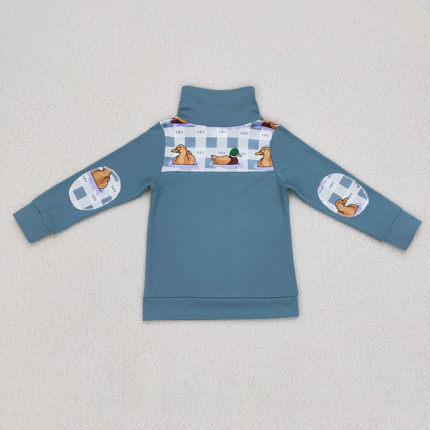 BT0329 Baby Boy Long Sleeves Ducks Zipper Pullover