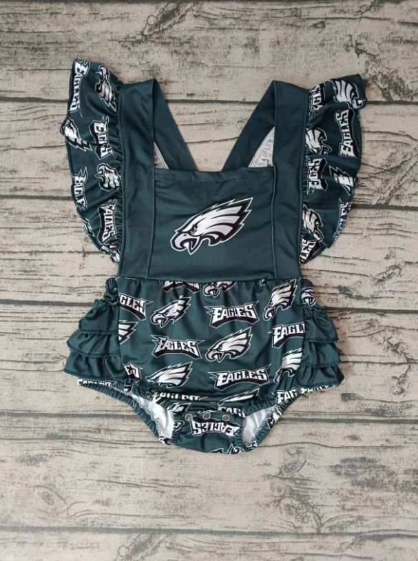 Baby Girl Sleeveless Team Dark Green Romper Moq 5