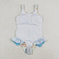 Baby Girl Sleeveless Dogs One Piece Swimsuit