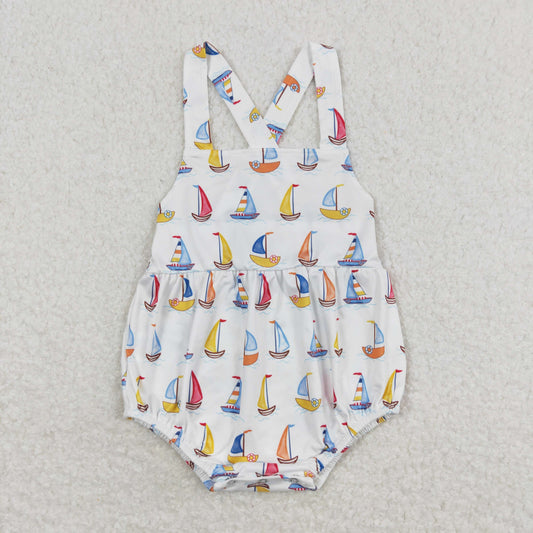 Baby Boy Sleeveless Boats Summer One Piece Romper