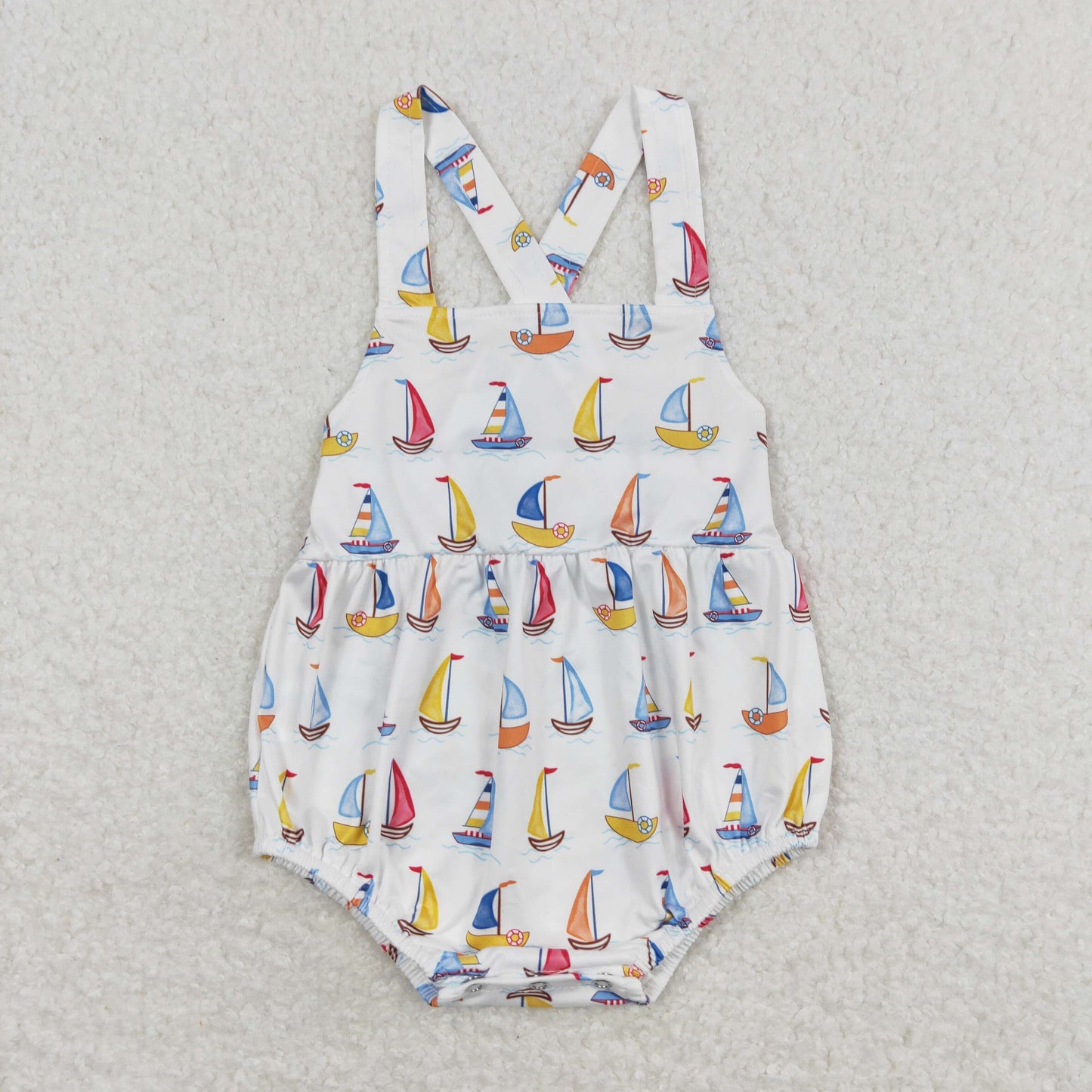 Baby Girl Sleeveless Boats Summer One Piece Romper