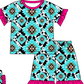 Baby Girl Short Sleeves Western Howdy Aztec Sibling Set ( Moq 5 Each Style ) 3.6