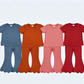 Sibling Baby Girls Kids Short Sleeves Shirts Bell Pants Scallop Cotton Sets Clothes RTS