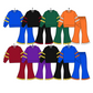 ( Moq 5 ) Preorder Sibling Baby Girls Kids Ruffle Long Sleeves Shirts Pockets Pants Cotton Sets Clothes
