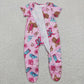 Promotion Baby Girl Western Boots Short Sleeves Zipper Romper Footed Coverall RTS