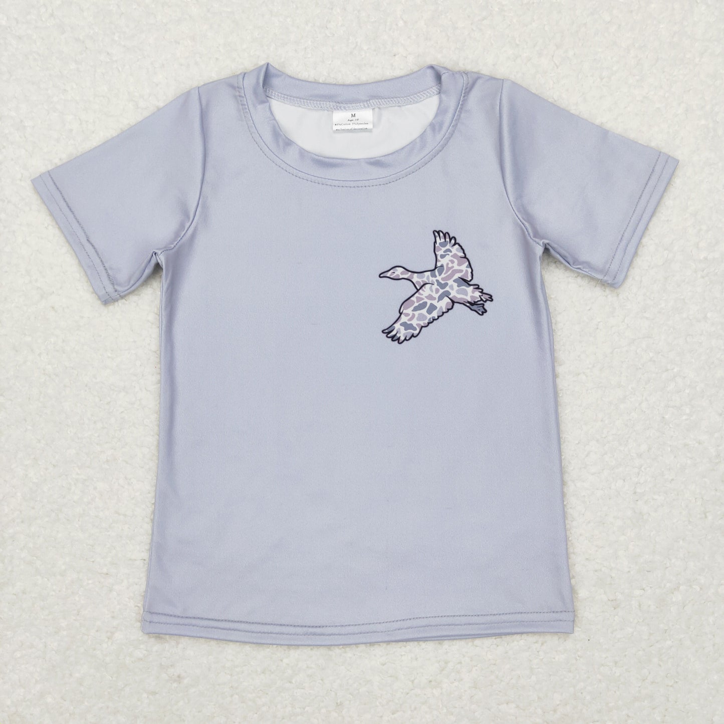 BT0462 Baby Boy Short Sleeves Camo Duck Shirt Tops