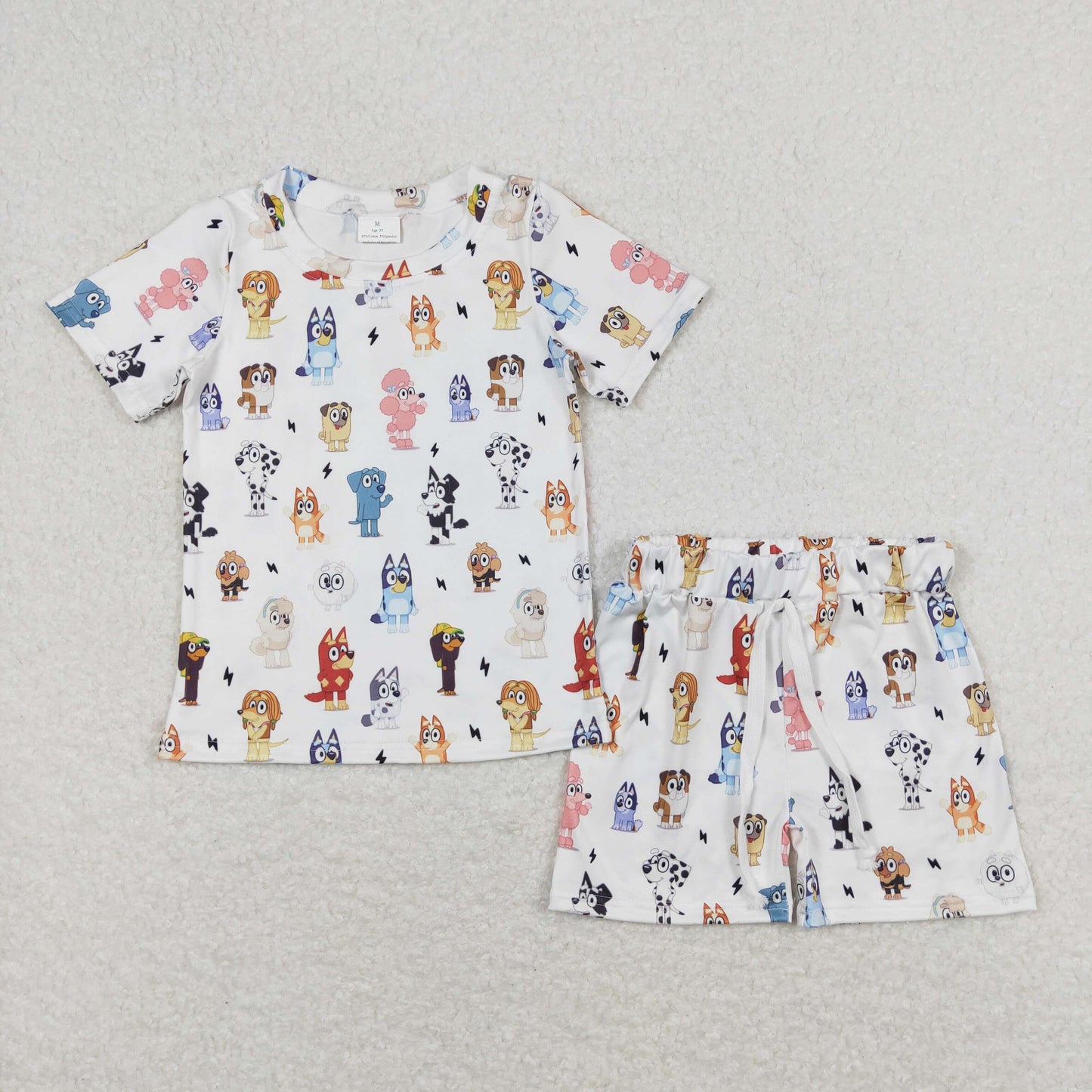 Baby Boy Short Sleeves Dogs Shirt Shorts Pajamas Set