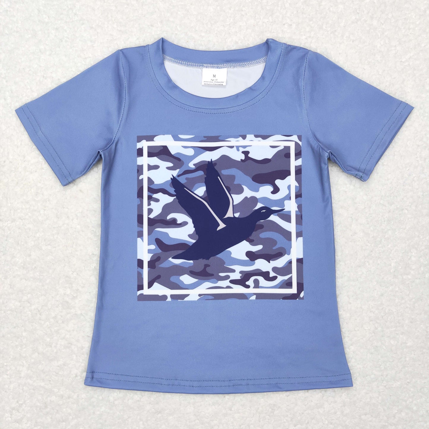 BT0438 Baby Boy Short Sleeves Duck Camo Shirt