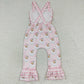 SR0101 Baby Girl Christmas Pink Santa Jumpsuit