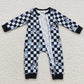 LR0303 Baby Boy Long Sleeves Dogs Zipper Romper