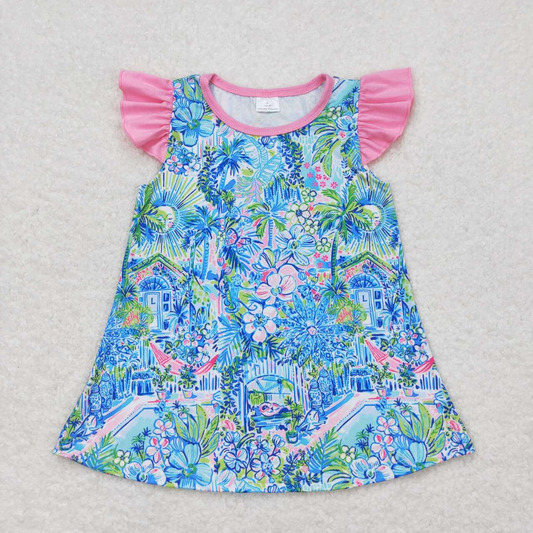 Baby Girl Short Sleeves Floral Tops Shirt