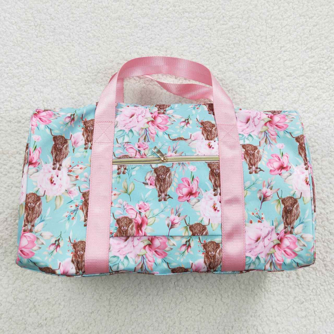 BA0084 Kids Adult Floral Travel Duffle Bag