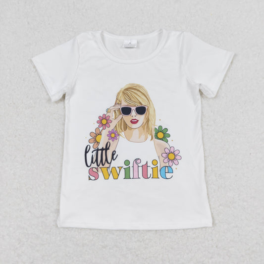 Baby Girl Short Sleeves Singer Floral Tops Shirt