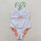 Baby Girl Sleeveless Floral One Piece Flower Swimsuit