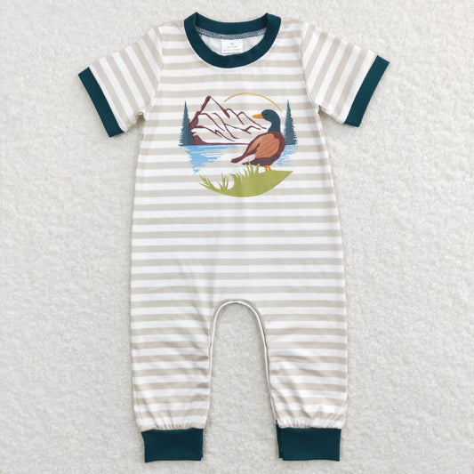 SR0553 Baby Boy Short Sleeves Duck One Piece Romper