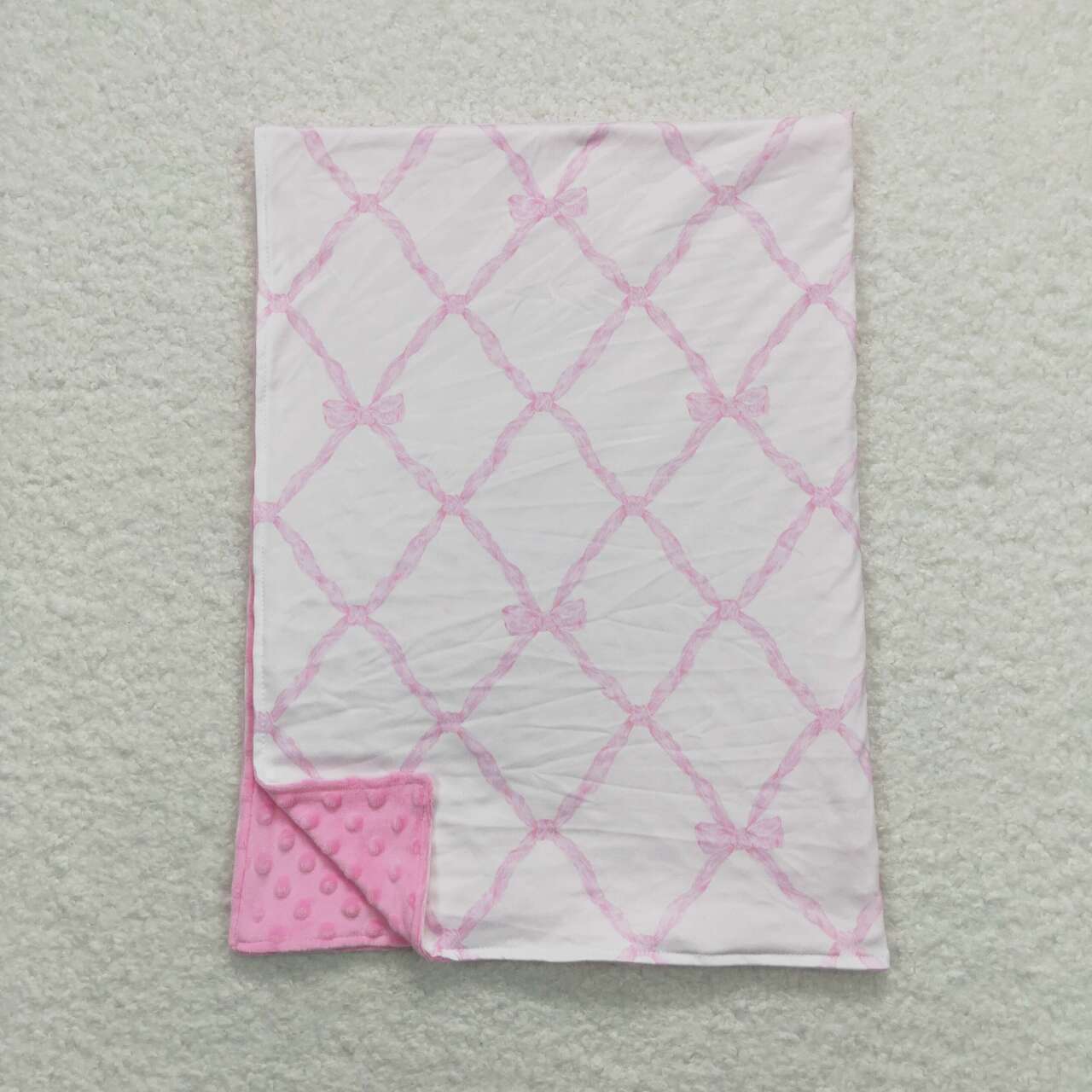 Baby Girl Pink Bow Blanket