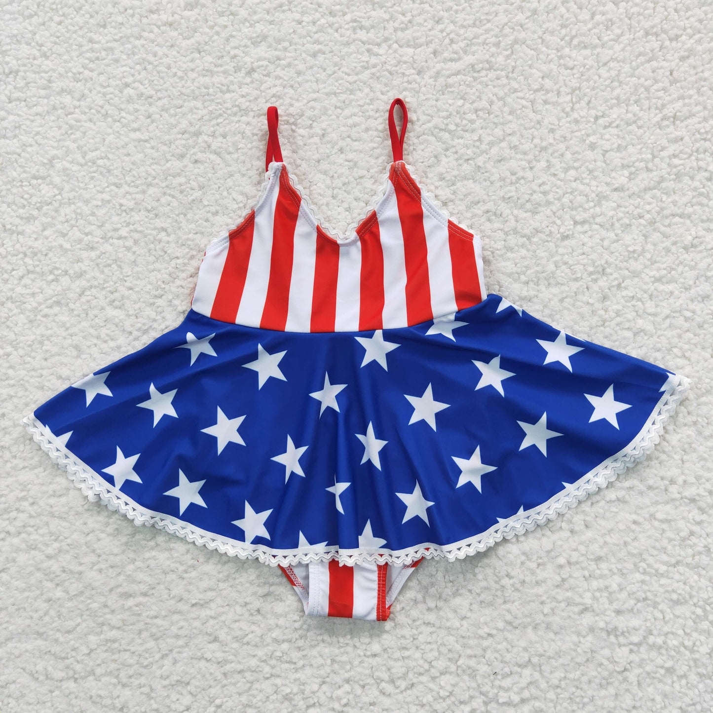 Baby Boy Girl Adult July 4th Stars Stripes Sibling Family Trunks Swimsuit