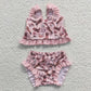Promotion Baby Girl Western Boots Horse Floral Swimsuit Summer Bathing Suit Outfit RTS