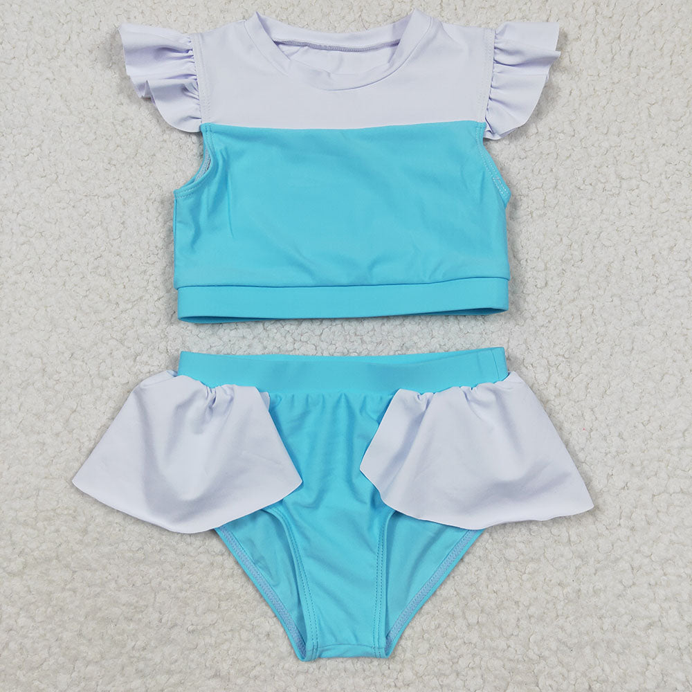 Baby Girl Short Sleeves Princess Sibling Beach Wear Swimsuit