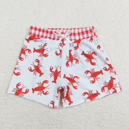 Baby Boy Toddler Crayfishes Swimsuit Trunks Summer Sibling Clothes RTS