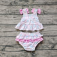 Pre-order Baby Girl Pink Sea Shell Ruffle One Piece Swimsuit