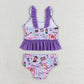 Baby Girl Sleeveless Purple Singer Sibling Sister Bathing Swimsuit