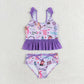 Baby Girl Sleeveless Purple Singer Sibling Sister Bathing Swimsuit