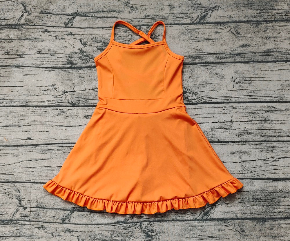 Baby Girl Sleeveless Orange Dress
