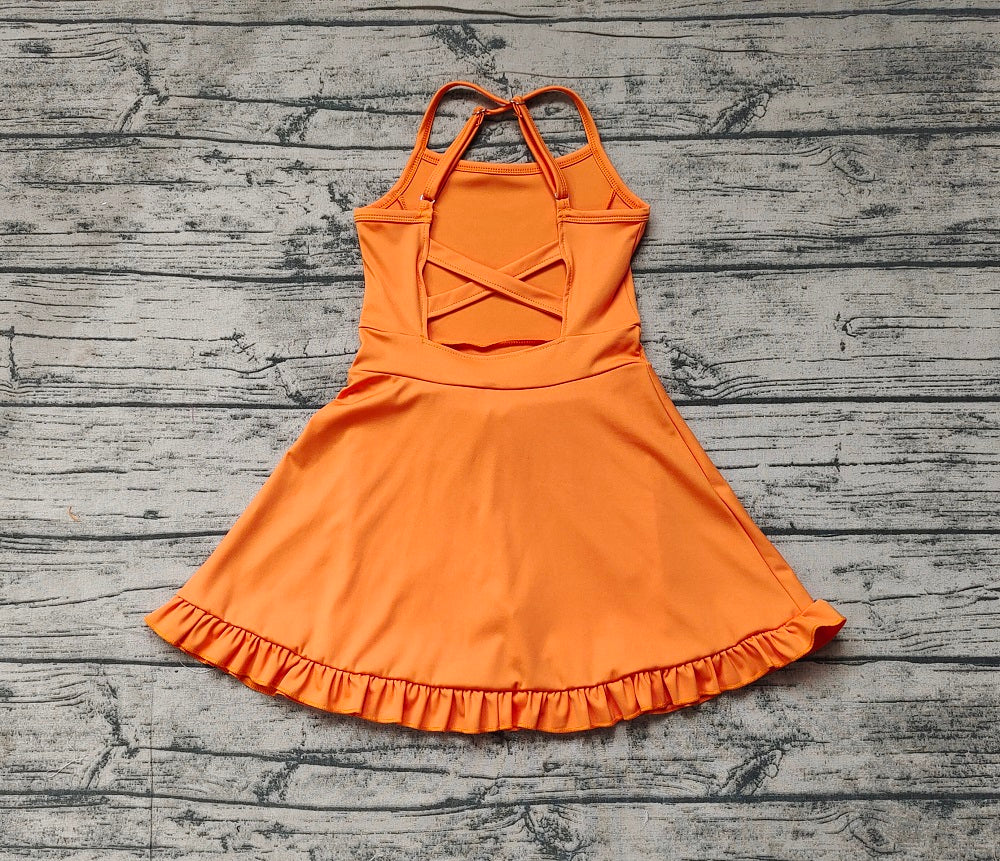 Baby Girl Sleeveless Orange Dress