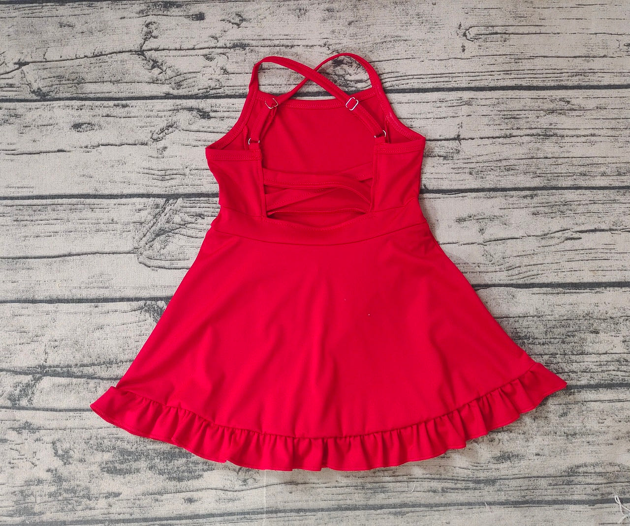 Baby Girl Red Yoga Sports With Shorts Dress