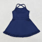 1-6 Colors Baby Girl Sleeveless Yoga Active Wear Skorts Dress Sibling Clothes RTS