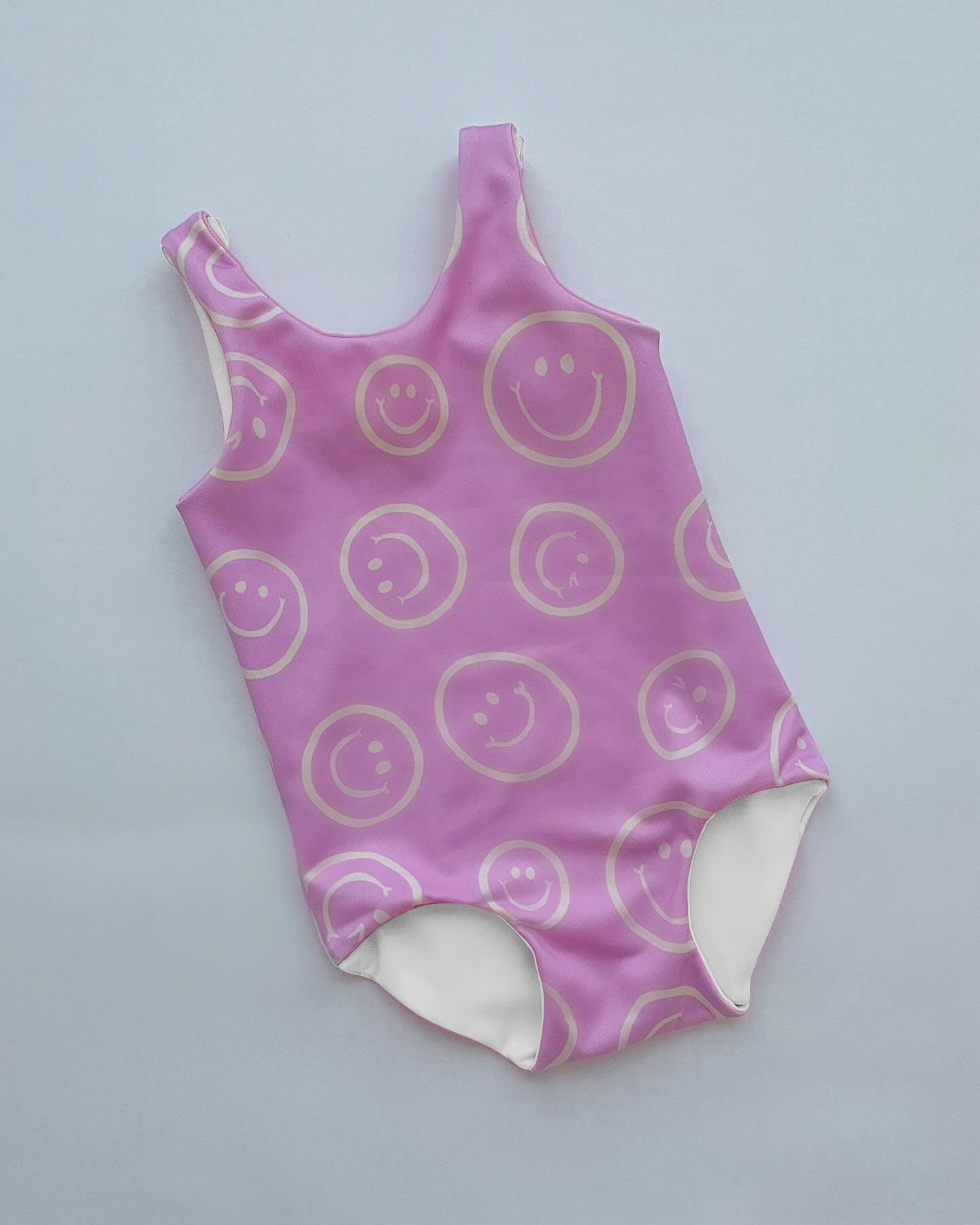 Preorder Baby Girl Sleeveless Smile One Piece Swimsuit ( Moq 5 )