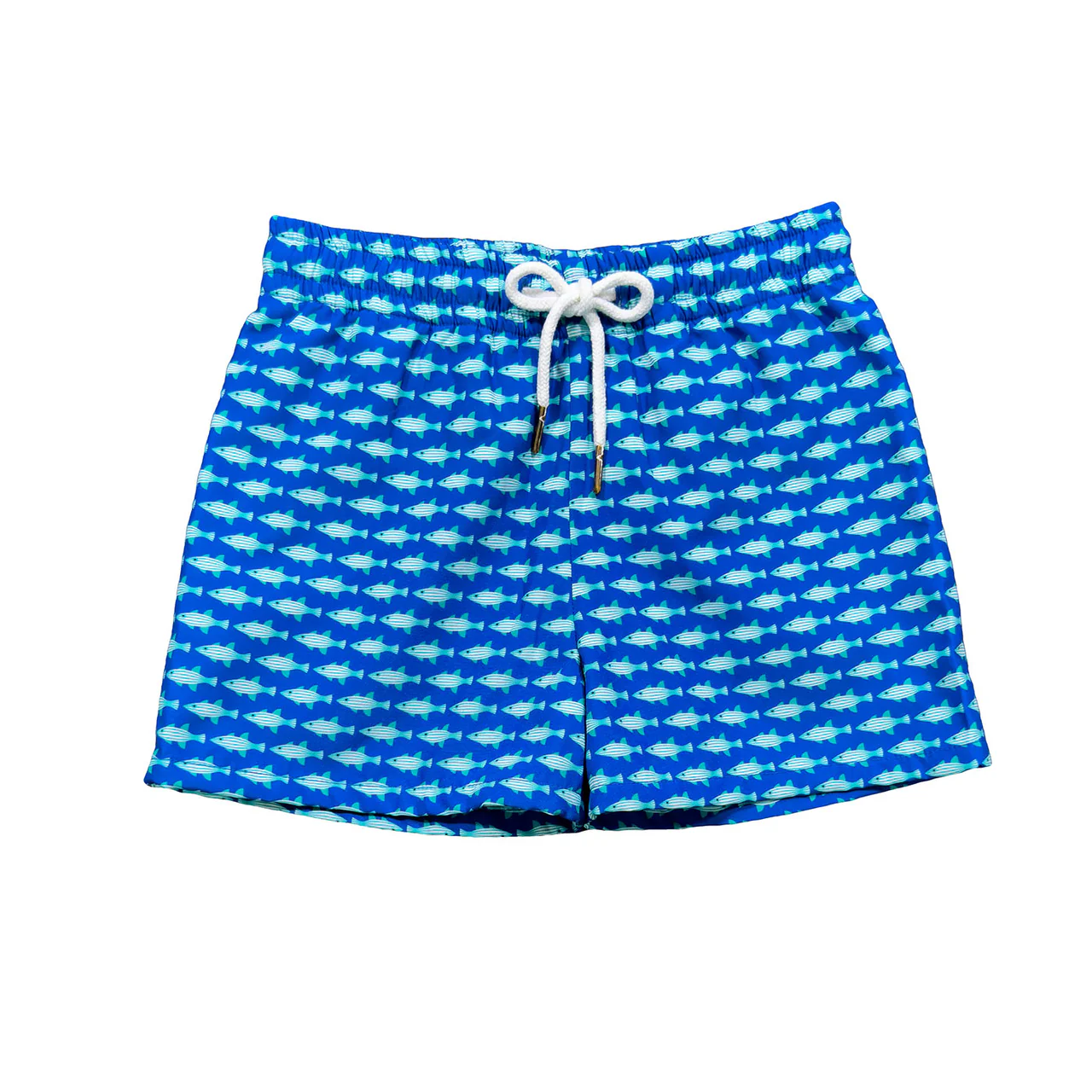 Preorder Baby Boy Toddler Fish Blue Swim Trunks Summer Shorts Swimwear ( Moq 5 )