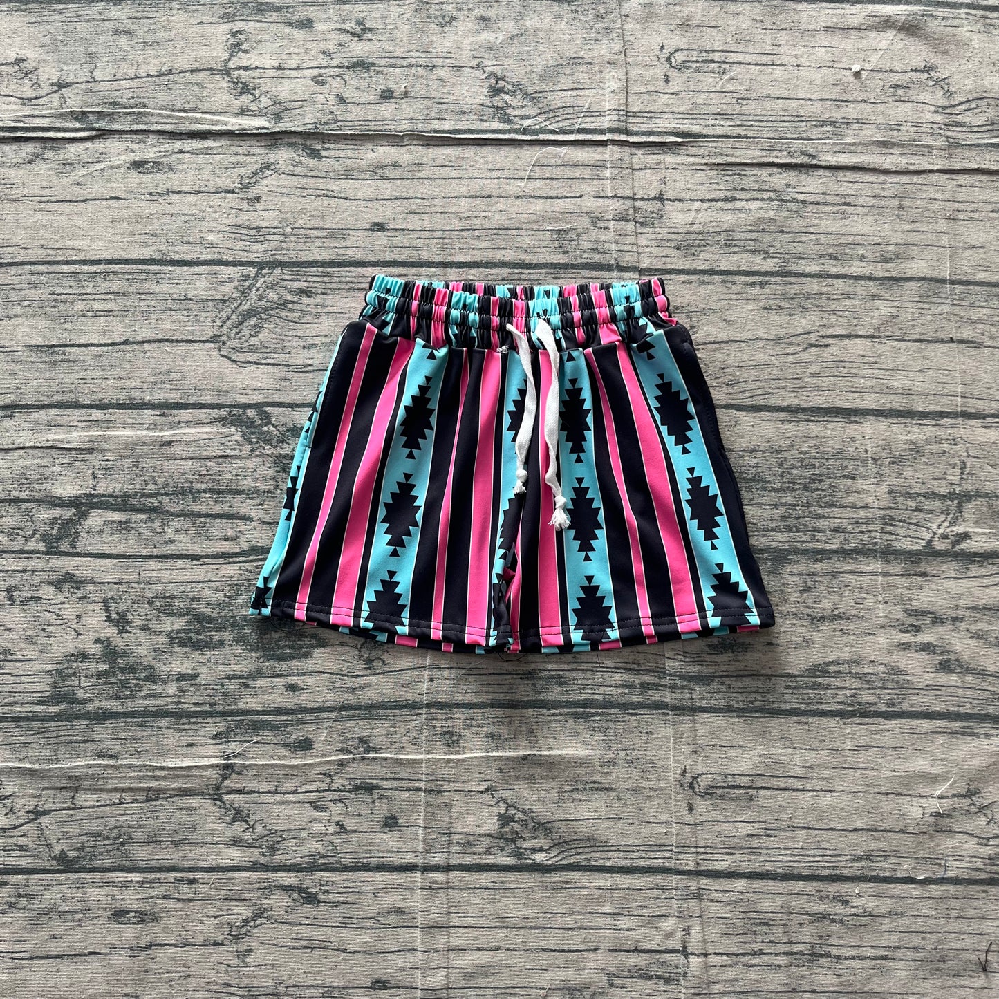 Baby Boy Western Aztec Stripes Swimming Trunks Shorts Bottoms RTS