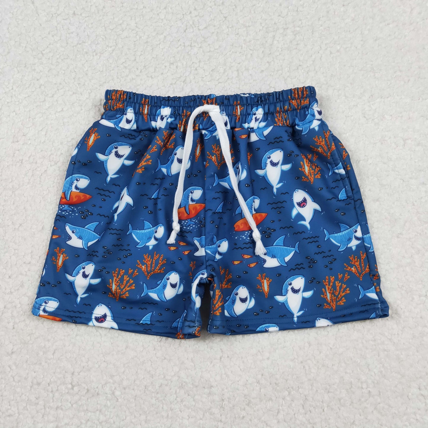 Sibling Baby Boys Kids Toddler Swim Trunks Shorts Pockets Swimwear RTS