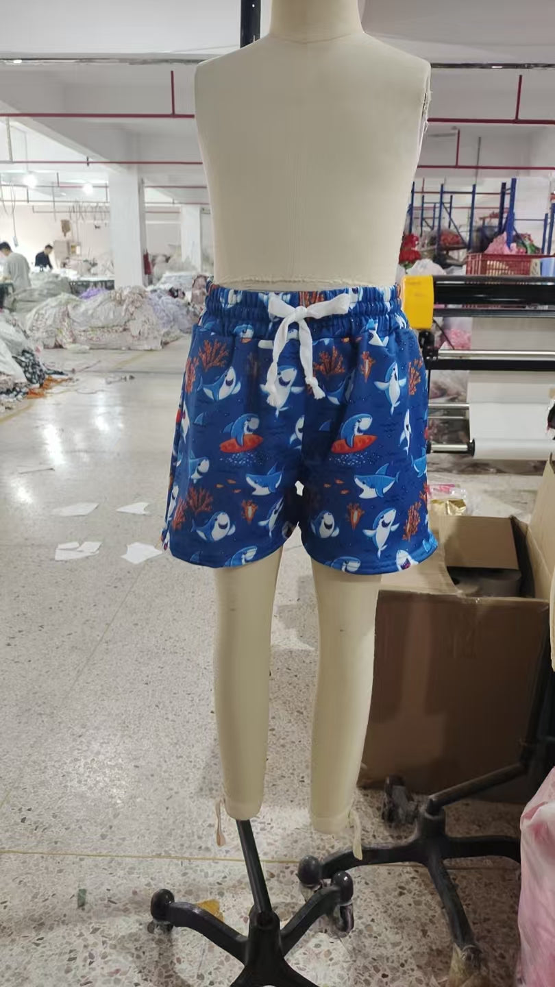 Boys Kids Toddler Sharks Pockets Swim Trunks Shorts Swimwear RTS
