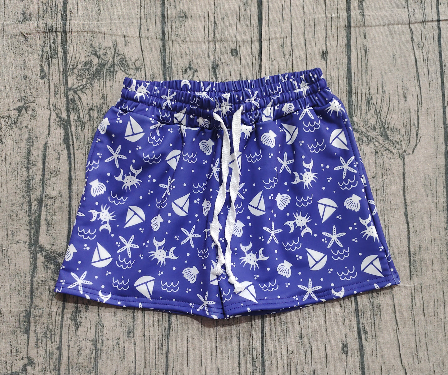 Baby Boys Kids Toddler Crabs Swim Trunks Shorts Pockets Swimwear RTS