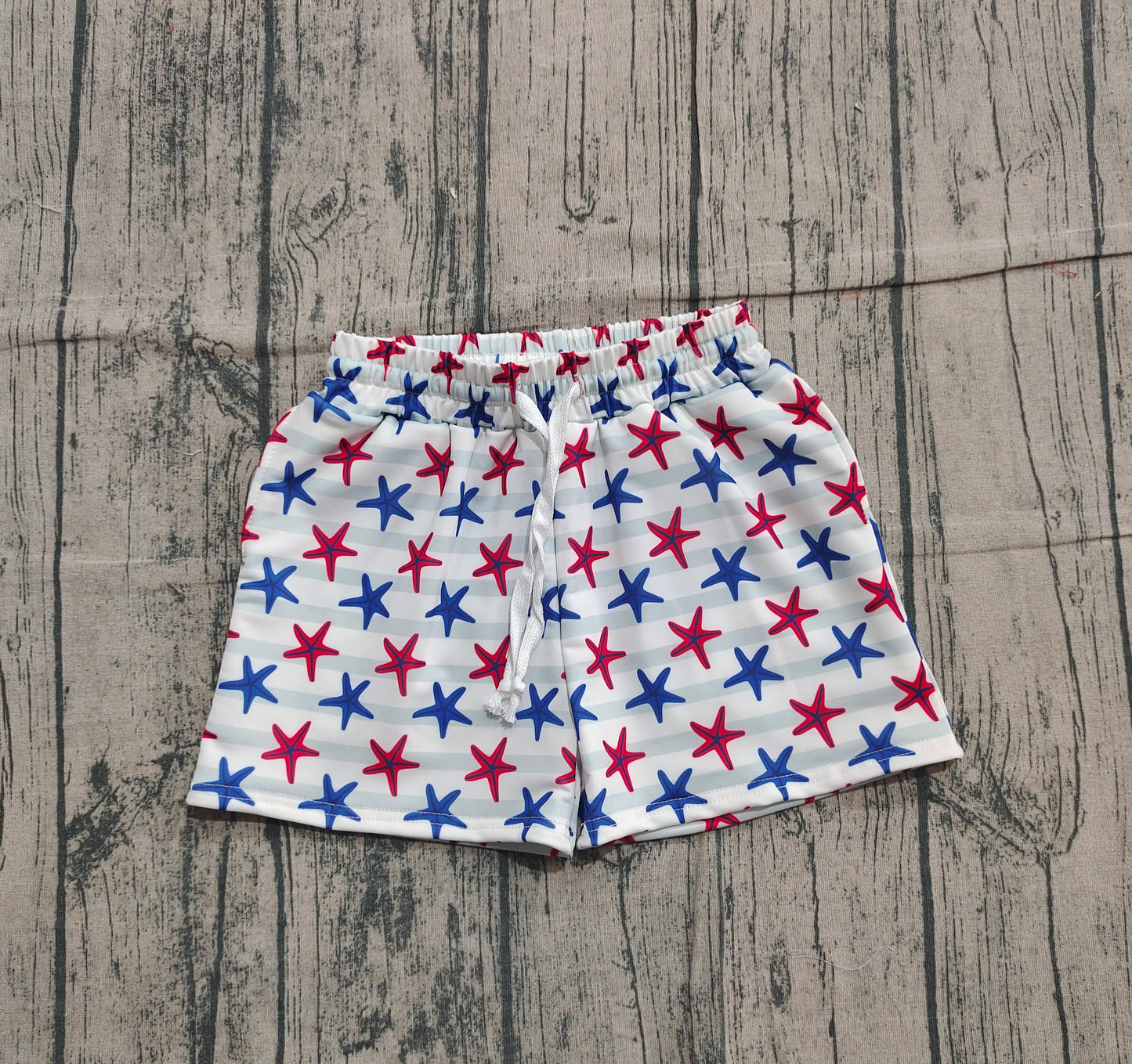 Baby Boys Kids Toddler Starfish Swim Trunks Shorts Pockets Swimwear RTS