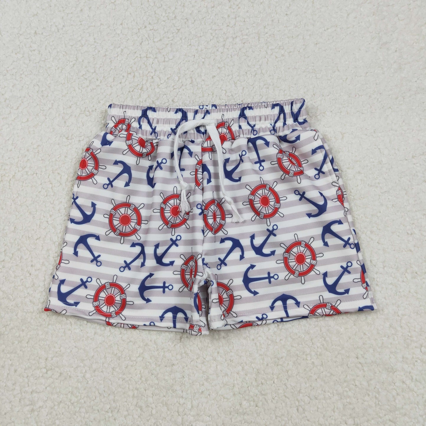 Sibling Baby Boys Kids Toddler Swim Trunks Shorts Pockets Swimwear RTS