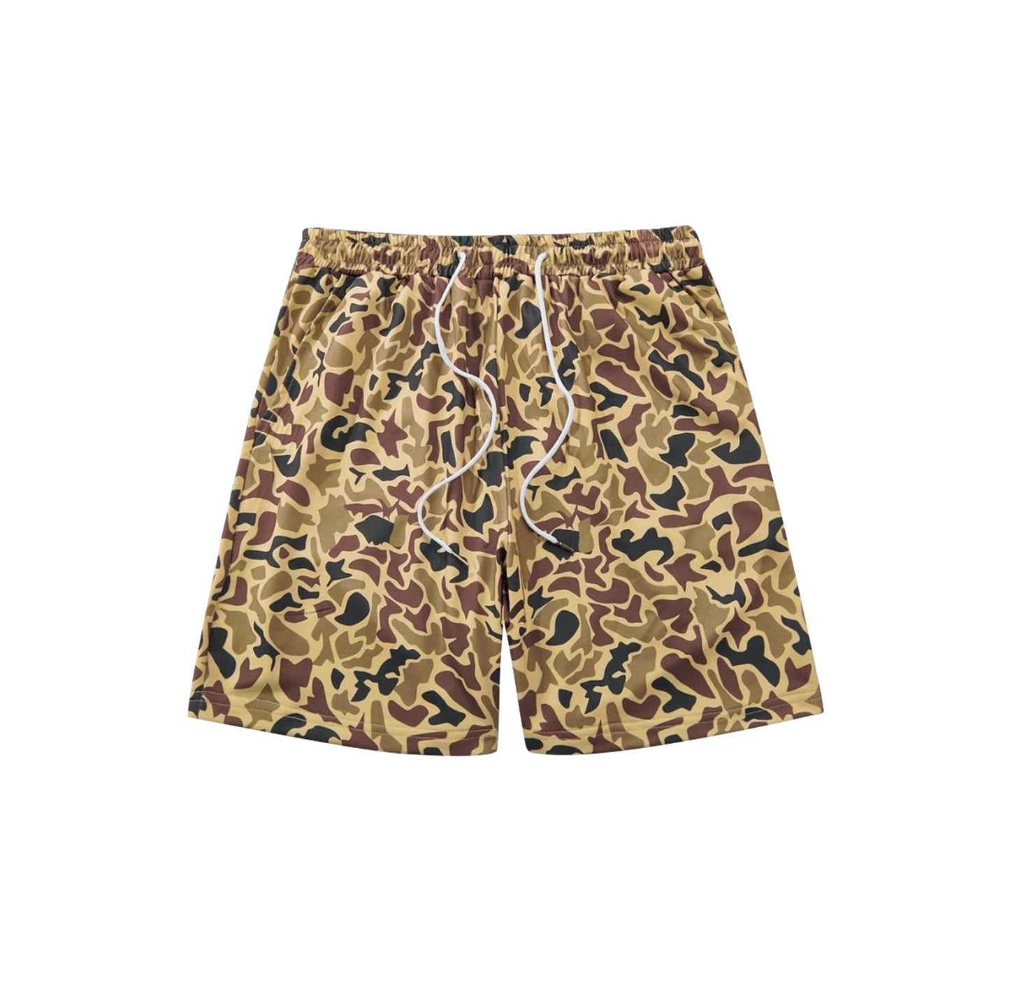 ( Moq 5 ) Preorder Adult Men Khaki Camo Pockets Swimming Trunks