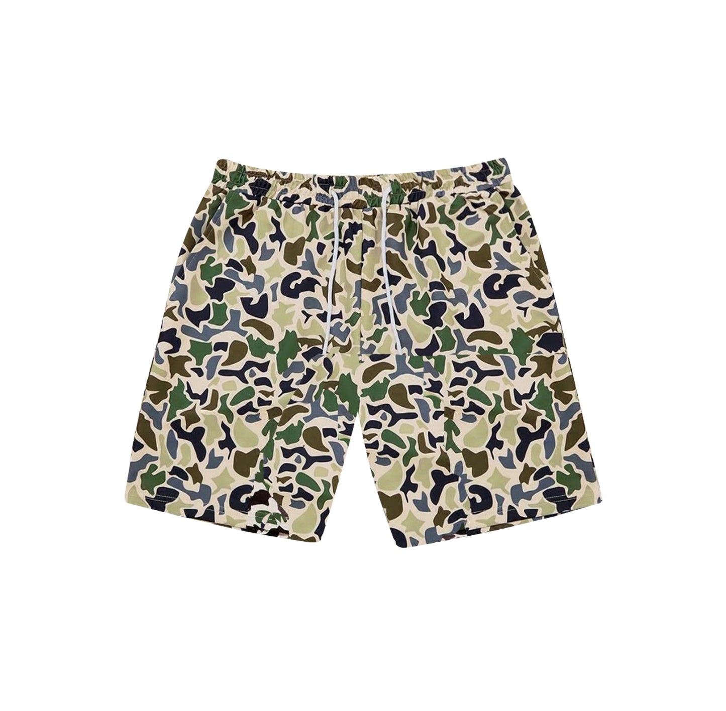 ( Moq 5 ) Preorder Adult Men Camo Pockets Green Swimming Trunks