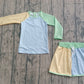 Baby Boys Long Sleeves Zipper Shirt Blue Yellow Shorts Set Swimsuit RTS