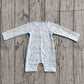 Baby Boys Kids Long Sleeves Dogs Zipper Blue One-piece Swimsuit RTS