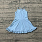 Baby Girls Kids Straps Yoga Active Blue Ruffle Knee Length Dress RTS