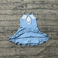 Baby Girls Kids Straps Yoga Active Blue Ruffle Knee Length Dress RTS