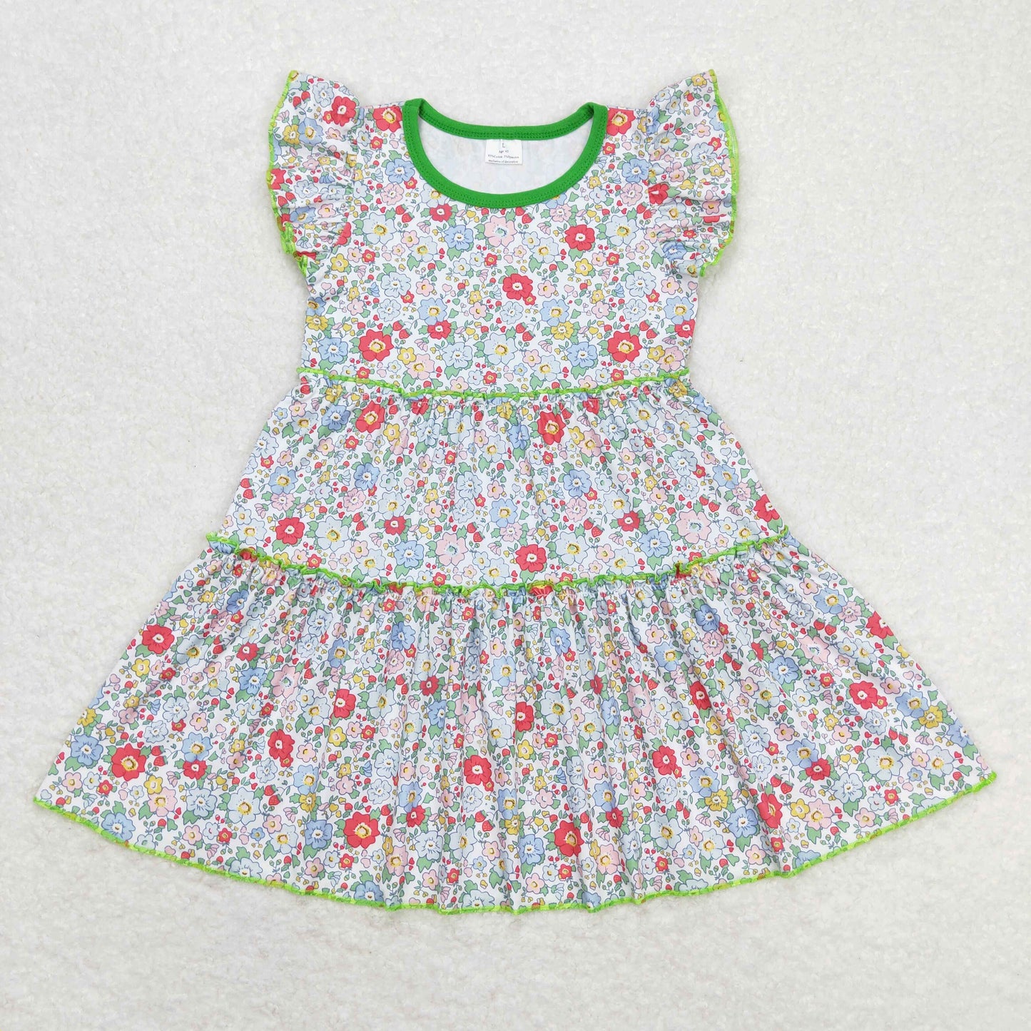 Baby Girl Sleeveless Floral Summer Ruffle Dress