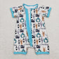 Baby Boy Cactus Western Zipper One Piece Romper
